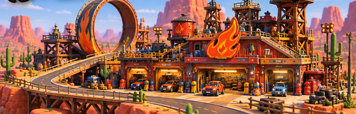 The Burnout Garage, a desert workshop